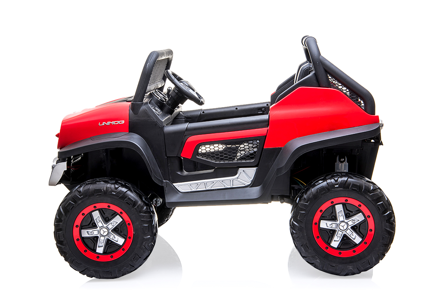 Quadfactory Bottrop Lizenz Kinder Elektro Auto Mercedes Unimog Allrad 2 Sitzer 4x35w 12v 14ah 2 4g Rc