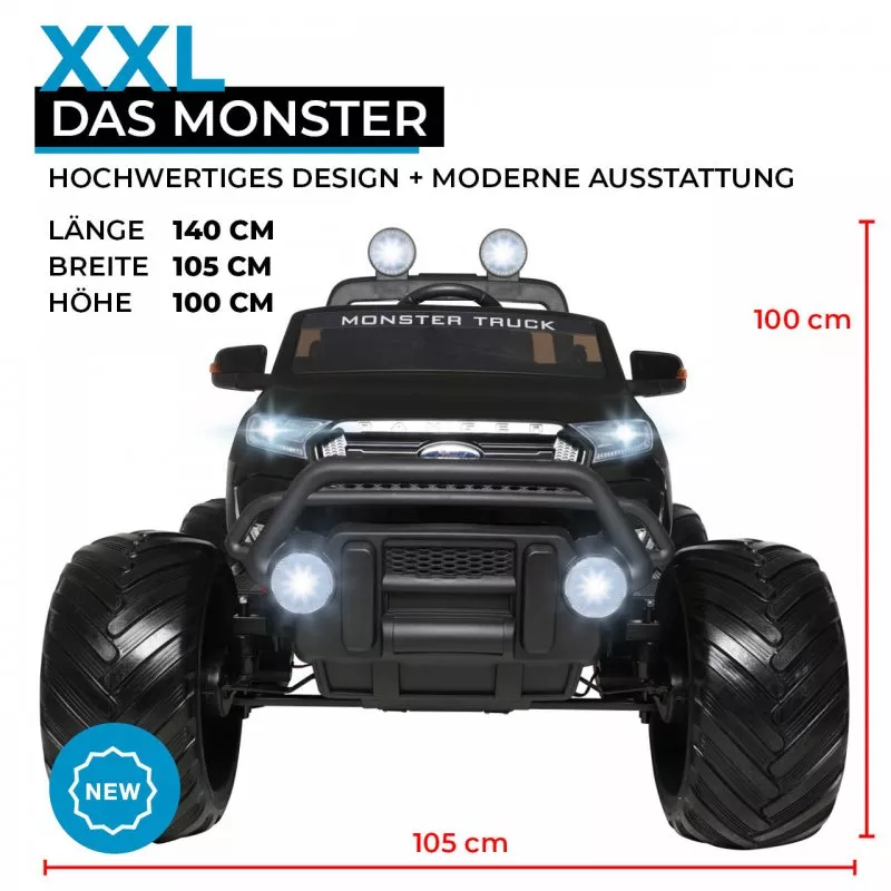 Kinder Elektroauto Ford Ranger Monster Truck Allrad Lizenziert für 2 Kinder Kinder Elektroauto Ford Ranger Monster Truck Allrad Lizenziert für 2 Kinder