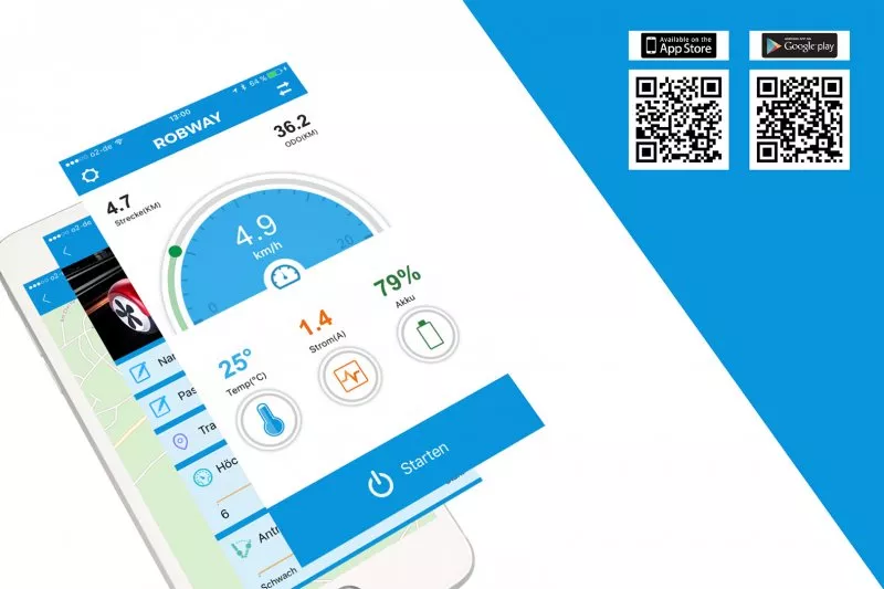 E-Balance Hoverboard ROBWAY W2 8`Reifen mit App-Funktion E-Balance Hoverboard ROBWAY W2 8`Reifen mit App-Funktion