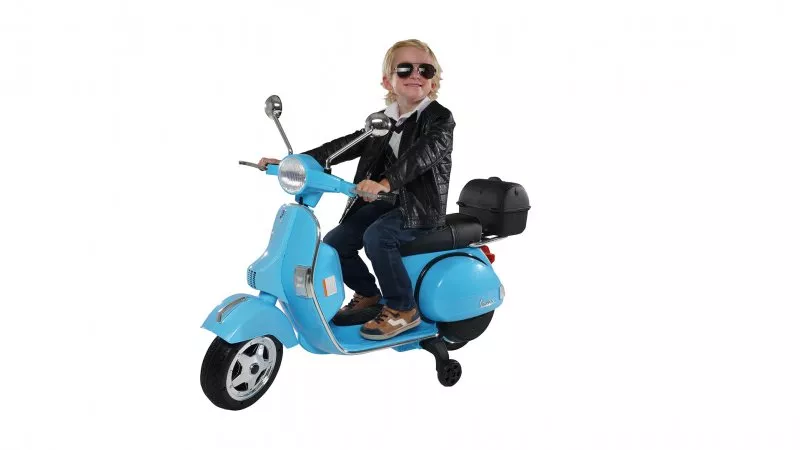 Kinder Elektroroller Vespa PX150 lizenziert 12V 7AH - EVA Reifen - Ledersitz Kinder Elektroroller Vespa PX150 lizenziert 12V 7AH - EVA Reifen - Ledersitz