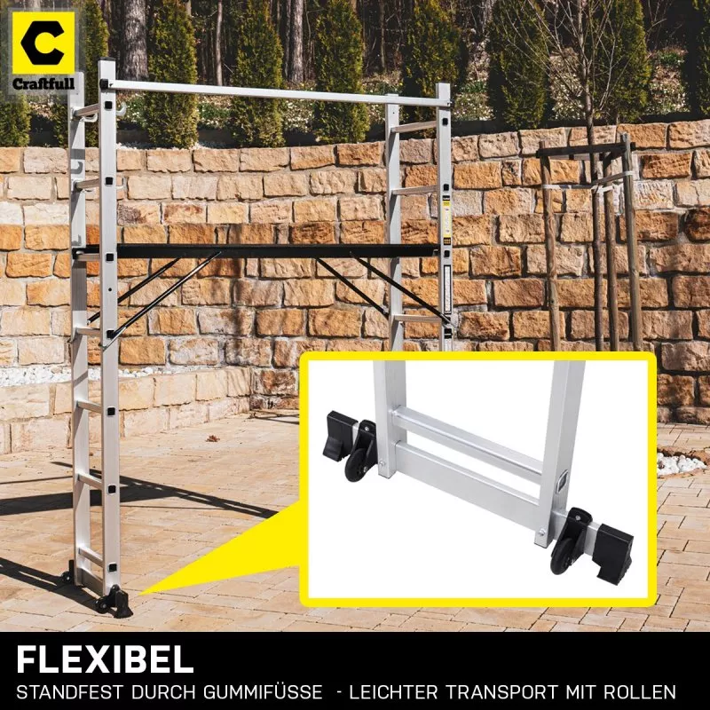 Craftfull Aluminium Multigerüst 4in1 Mehrzweckleiter XL Craftfull Aluminium Multigerüst 4in1 Mehrzweckleiter XL