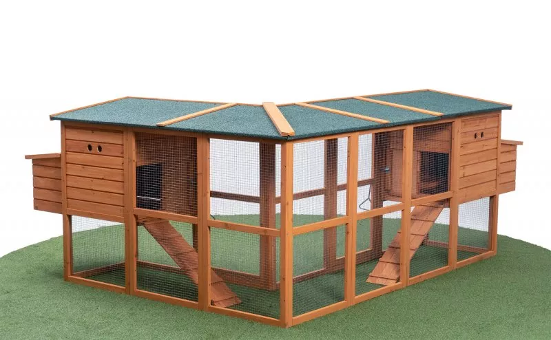 Miweba Hühnerstall My Animal MH-13, L-Form, 2 Hühnerhäuser mit großem Auslauf, Holz, 2 Nistkästen Miweba Hühnerstall My Animal MH-13, L-Form, 2 Hühnerhäuser mit großem Auslauf, Holz, 2 Nistkästen