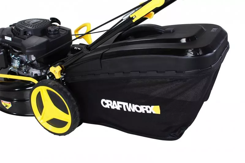 Craftfull Benzin Rasenmäher Premium 5in1 196cc Motor mit 62L Grasfangkorb und 53cm Schnittbreite Craftfull Benzin Rasenmäher Premium 5in1 196cc Motor mit 62L Grasfangkorb und 53cm Schnittbreite