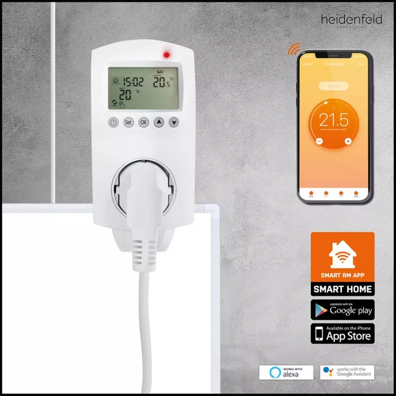 Heidenfeld digitales Steckdosenthermostat Smart Home WIFI HF-DT105 Heidenfeld digitales Steckdosenthermostat Smart Home WIFI HF-DT105