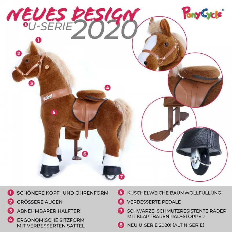 Ponycycle "Amadeus" Pferd hell Braun small und medium Ponycycle "Amadeus" Pferd hell Braun small und medium
