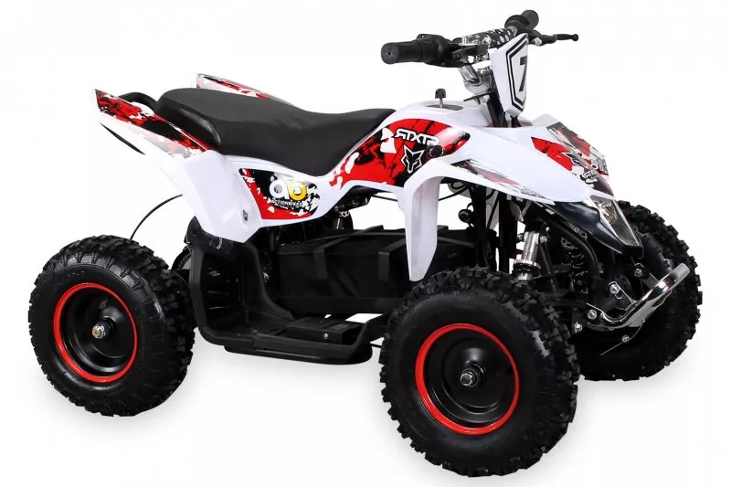 Kinder Elektro Miniquad Fox XTR 1000 Watt Weißer Body Kinder Elektro Miniquad Fox XTR 1000 Watt Weißer Body