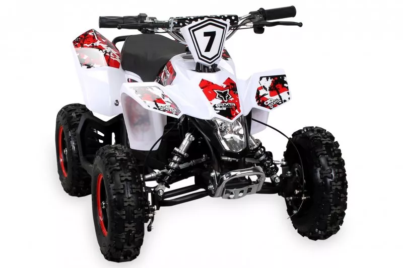 Kinder Elektro Miniquad Fox XTR 1000 Watt Weißer Body Kinder Elektro Miniquad Fox XTR 1000 Watt Weißer Body