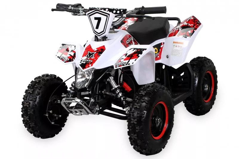 Kinder Elektro Miniquad Fox XTR 1000 Watt Weißer Body Kinder Elektro Miniquad Fox XTR 1000 Watt Weißer Body