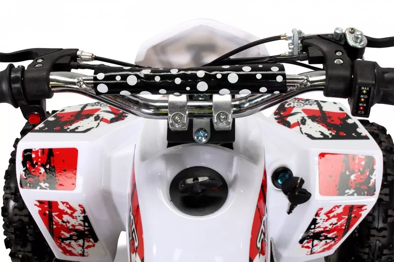 Kinder Elektro Miniquad Fox XTR 1000 Watt Weißer Body Kinder Elektro Miniquad Fox XTR 1000 Watt Weißer Body