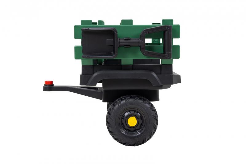 Elektro-Kindertraktor mit Anhänger, Staufach & Schaufel, Fernbedienung, 2 Motoren 90 Watt, Ledersitz Elektro-Kindertraktor mit Anhänger, Staufach & Schaufel, Fernbedienung, 2 Motoren 90 Watt, Ledersitz