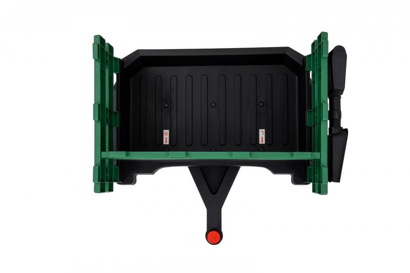 Elektro-Kindertraktor mit Anhänger, Staufach & Schaufel, Fernbedienung, 2 Motoren 90 Watt, Ledersitz Elektro-Kindertraktor mit Anhänger, Staufach & Schaufel, Fernbedienung, 2 Motoren 90 Watt, Ledersitz