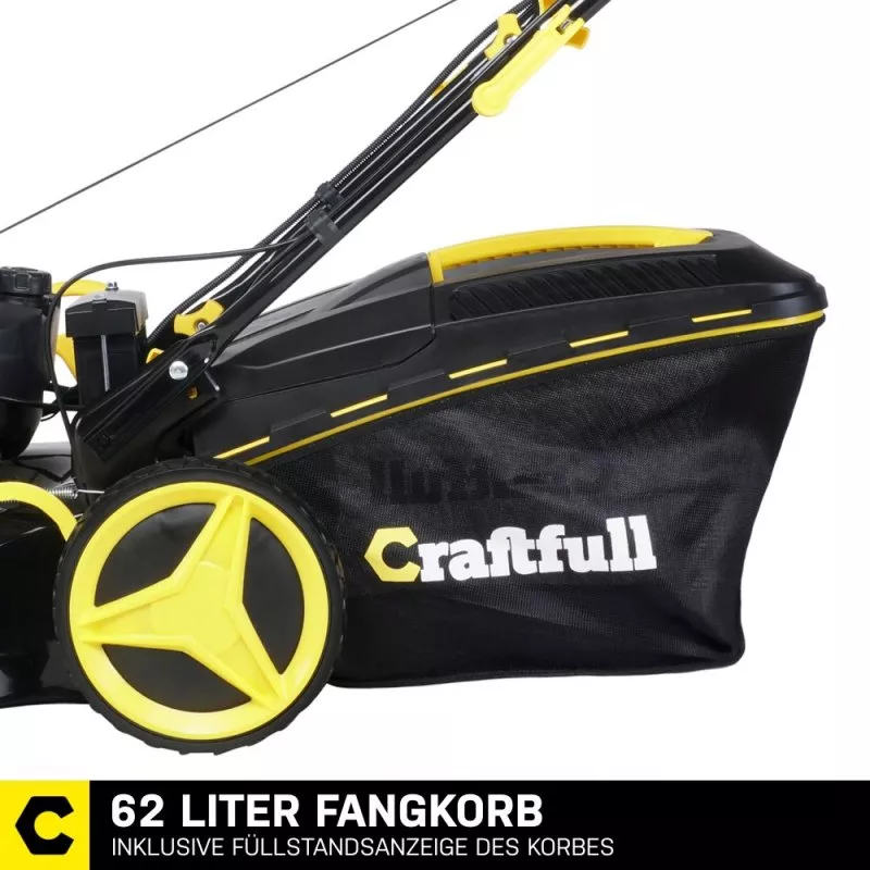 Craftfull Benzin Premium Rasenmäher CR-196-10E 5in1 E-Start 196cc Motor 4,4 Kw GT Markengetriebe 53c Craftfull Benzin Premium Rasenmäher CR-196-10E 5in1 E-Start 196cc Motor 4,4 Kw GT Markengetriebe 53c